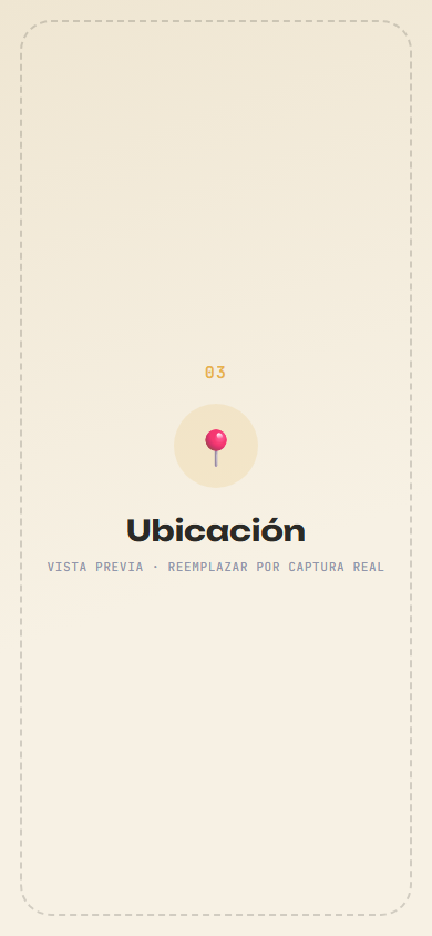 Captura del módulo de ubicación con botón para abrir Google Maps